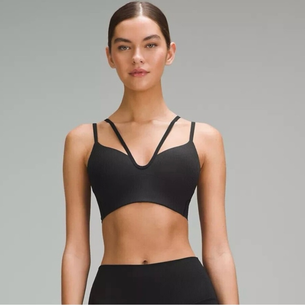 Lululemon Athletica Black Ribbed Bralette